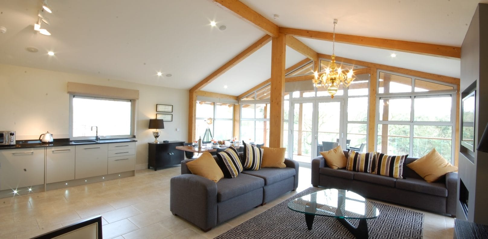 Self catering lodge living room - Stoke by Nayland