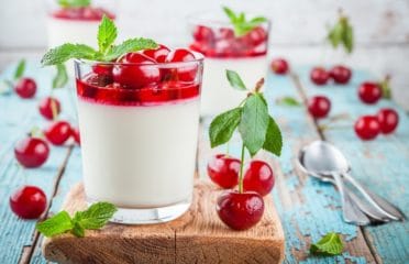cherry panna cotta