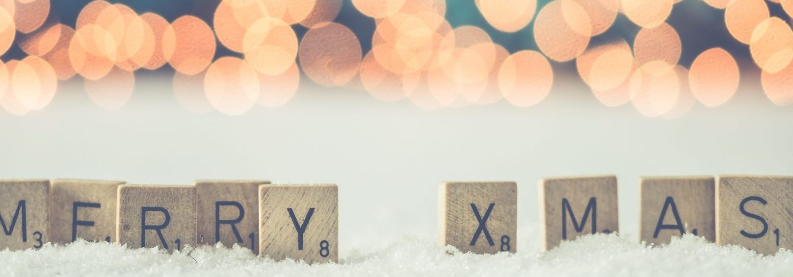 Merry Christmas Scrabble letters