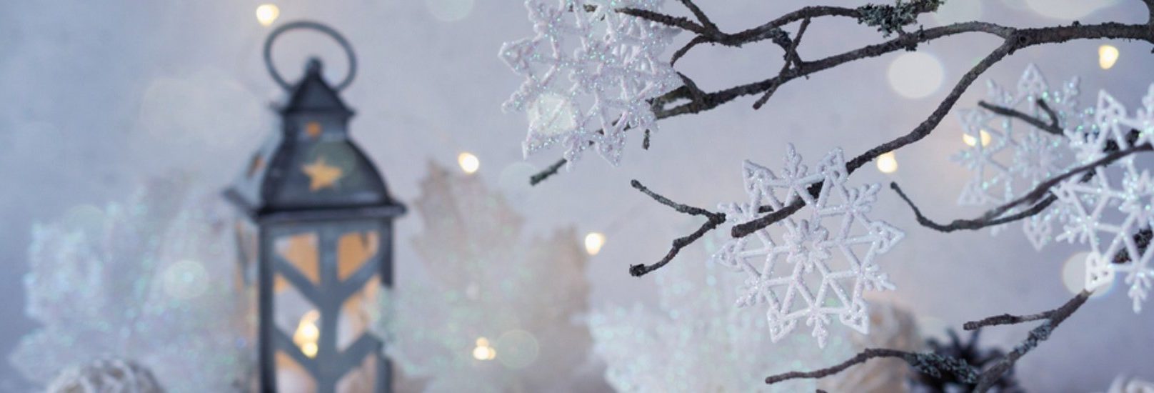 Winter lantern background