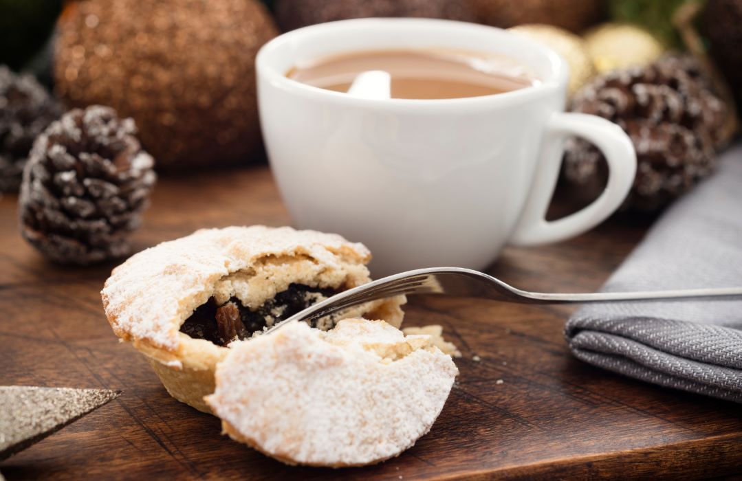 mince pies and coffee