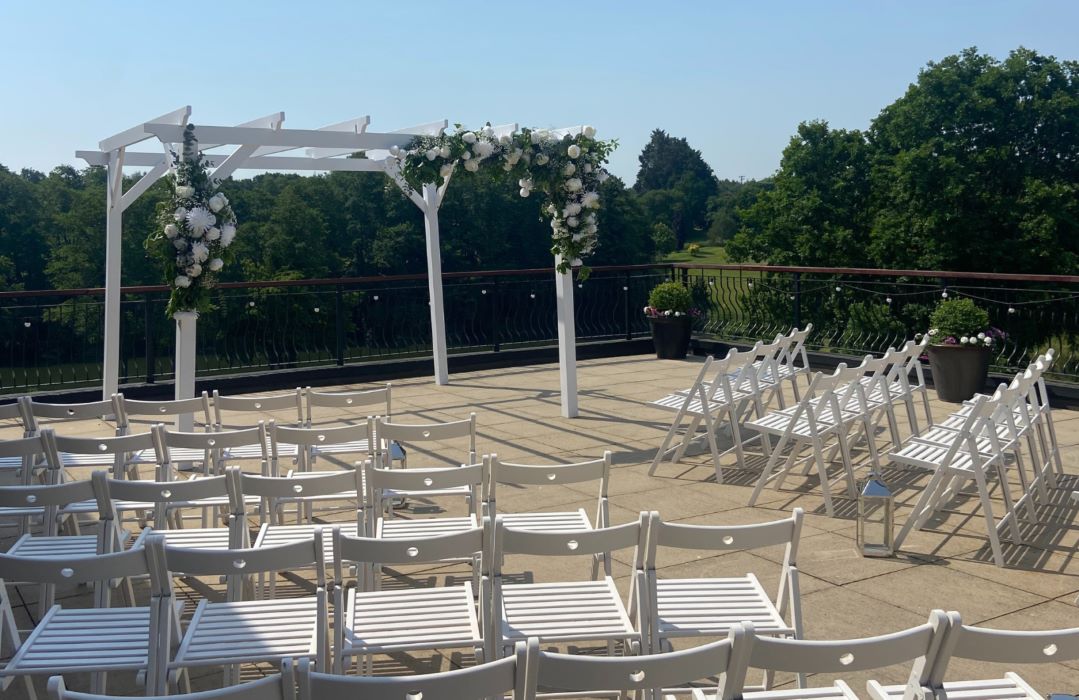 wedding set-up outdoors